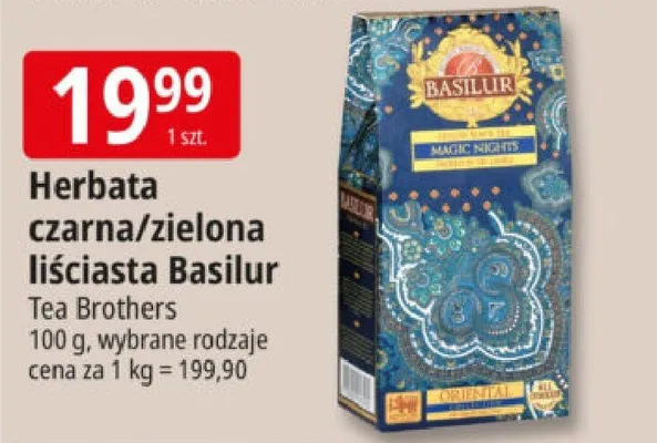 Herbata czarna/zielona liściasta promocja w Leclerc