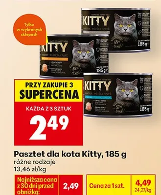 Pasztet dla kota różne rodzaje promocja w Biedronka