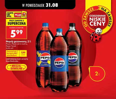 Napój gazowany Pepsi Twist promocja w Biedronka