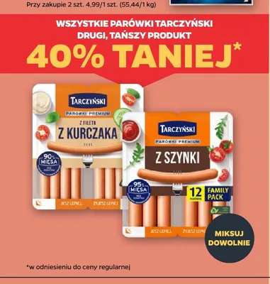 Parówki z piersi kurczaka Tarczyński gryzzale promocja w Netto