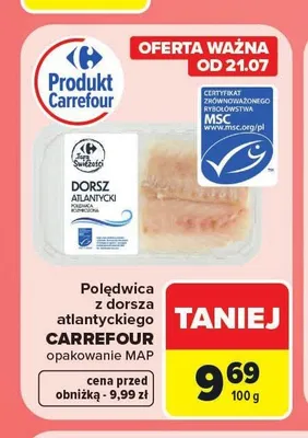 Polędwica z dorsza atlantyckiego Carrefour promocja w Carrefour
