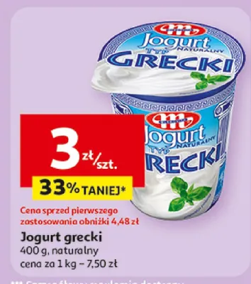 Jogurt grecki naturalny ttt promocja w Auchan