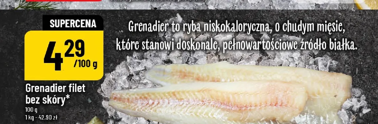 Grenadier filet bez skóry promocja w POLOmarket