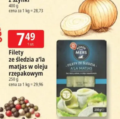 Filety ze śledzia a'la matjas w oleju rzepakowym Ronde des Mers promocja w Leclerc