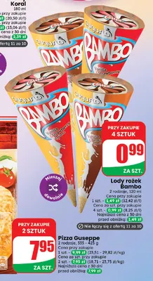 Lody rożek Bambo Vanilla & Choco Augusto promocja w Dino