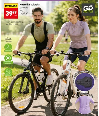 Koszulka kolarska GO ACTIVE promocja w Biedronka