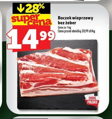 Boczek wieprzowy bez żeber promocja w TOPAZ