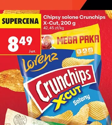 Chipsy solone Lorenz Crunchips X-Cut promocja w Biedronka