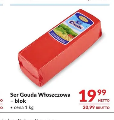 Ser Gouda Włoszczowa blok promocja w Makro