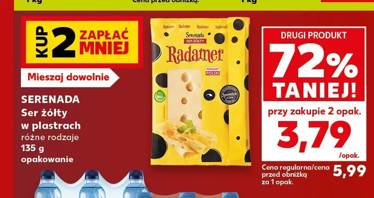 Ser żółty w plastrach Serenada promocja w Kaufland