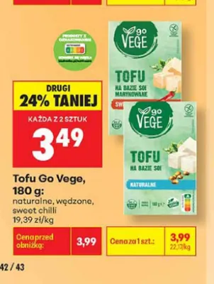Tofu naturalne Go Vege promocja w Biedronka