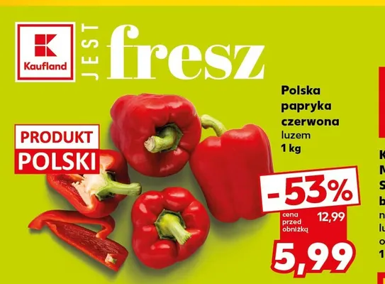 Papryka czerwona polska promocja w Kaufland