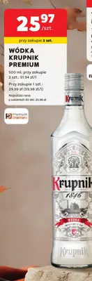 Wódka Krupnik Premium promocja w Stokrotka