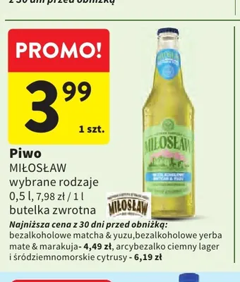 Piwo Miłosław promocja w Intermarche