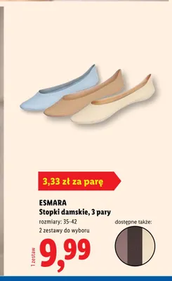 Stopki damskie Esmara 3-pak promocja w Lidl
