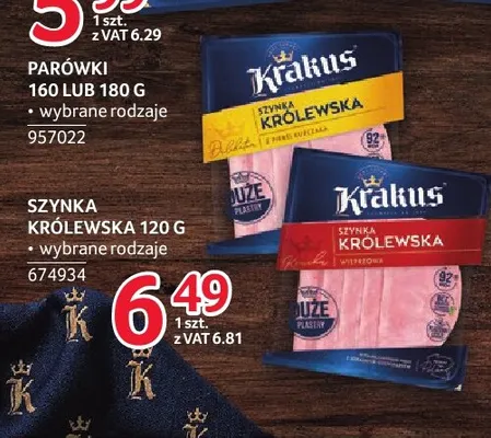 Szynka królewska wieprzowa Krakus promocja w Selgros