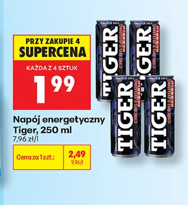 Napój energetyczny Tiger promocja w Biedronka