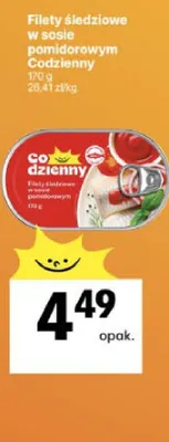Filety śledziowe w sosie pomidorowym Codzienny 170g promocja w Delikatesy Centrum