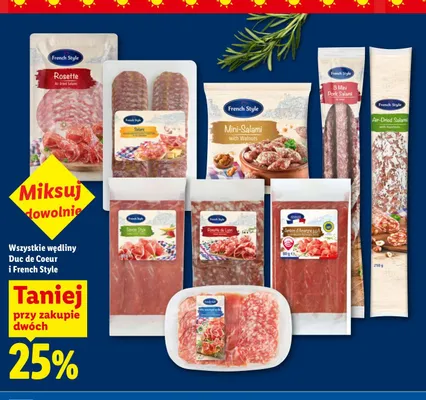 Wędlina Air-Dried Salami with Hazelnuts French Style promocja w Lidl
