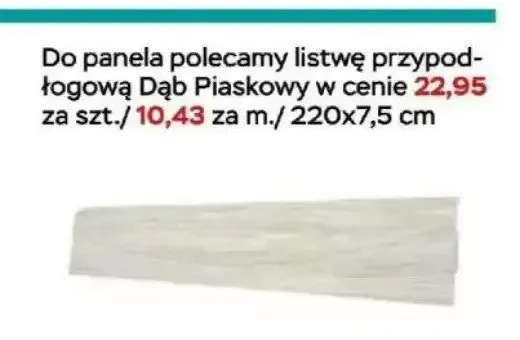 Listwa przypodłogowa Dąb Piaskowy promocja w Abra Meble