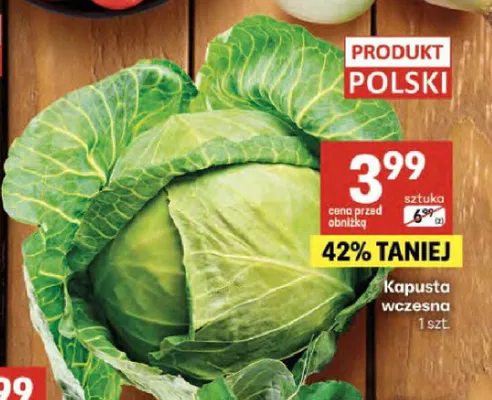 Kapusta wczesna polska promocja w Delikatesy Centrum