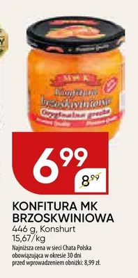 Konfitura MK brzoskwiniowa promocja w Chata Polska