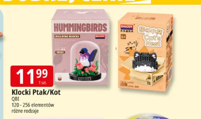 Klocki Ptak QBI promocja w Leclerc