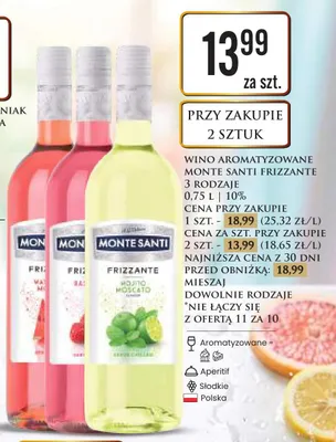 Wino aromatyzowane Monte Santi Frizzante Wild Berry promocja w Dino