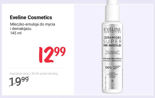 Mleczko-emulsja do mycia i demakijażu Eveline Cosmetics promocja w Rossmann