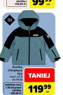 Kurtka chłopięca TEX promocja w Carrefour