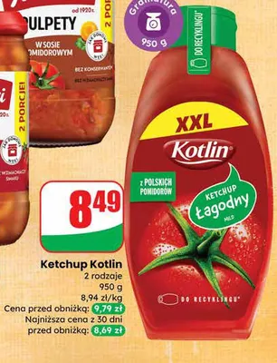 Ketchup łagodny promocja w Dino