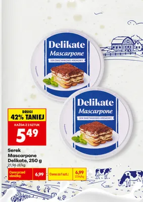 Serek mascarpone Delikate promocja w Biedronka