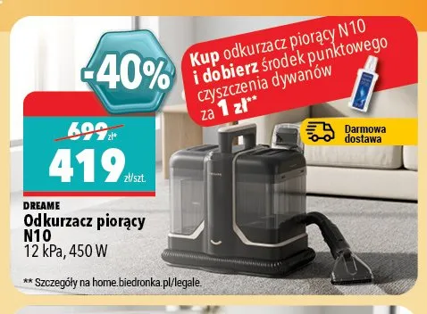 Odkurzacz piorący Dreame N10 promocja w Biedronka Home