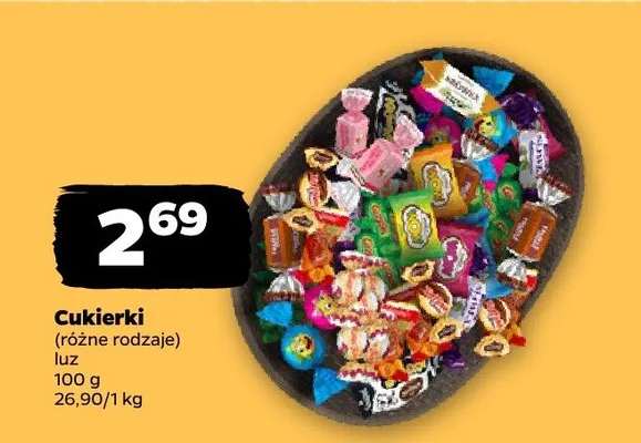 Cukierki różne rodzaje promocja w Netto