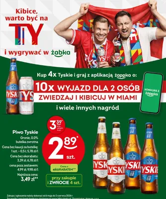 Piwo Tyskie Gronie butelka zwrotna promocja w Żabka