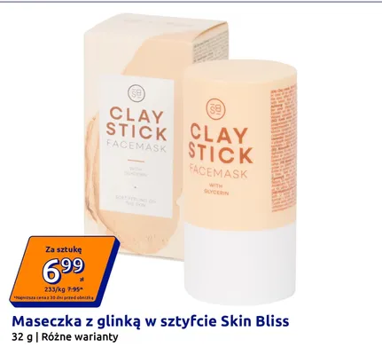 Maseczka z glinką w sztyfcie Skin Bliss promocja w Action