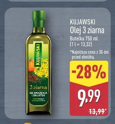 Olej 3 ziarna Kujawski promocja w Aldi