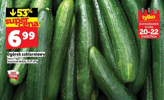 Ogórek szklarniowy promocja w TOPAZ