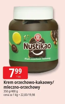 Krem mleczno-orzechowy Nustikao promocja w Leclerc