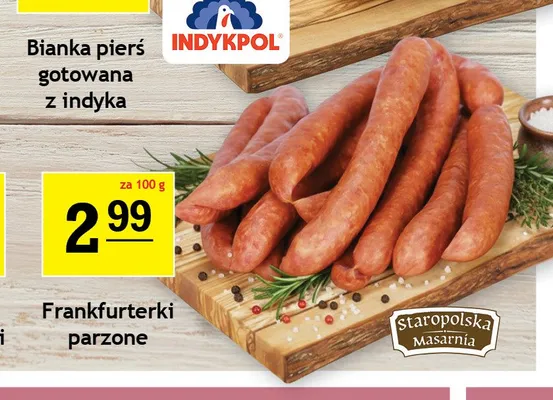 Frankfurterki parzone Staropolska Masarnia promocja w Gram Market