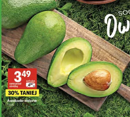Awokado zielone 1szt promocja w Delikatesy Centrum