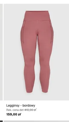 Legginsy New Balance bordowe promocja w Lounge by Zalando