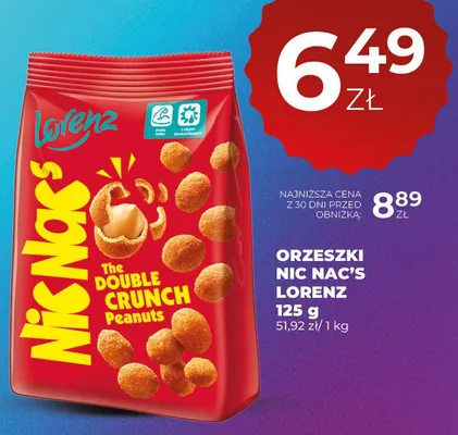Orzeszki nic nac's the double crunch peanuts promocja w Duży Ben