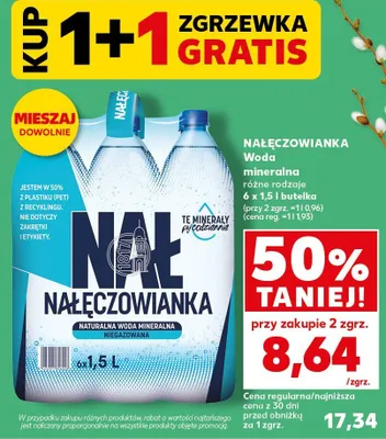 Woda mineralna różne rodzaje 6 x 1,5l butelka promocja w Kaufland