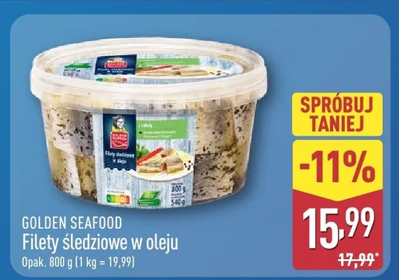 Filety śledziowe w oleju promocja w Aldi