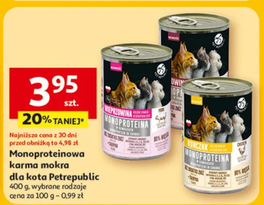 Monoproteinowa karma mokra dla kota promocja w Auchan