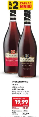 Wino różne rodzaje promocja w Kaufland