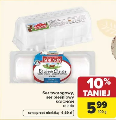 Ser twarogowy, ser pleśniowy rolada promocja w Carrefour