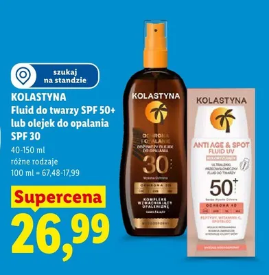 Olejek do opalania SPF 30 Kolastyna promocja w Lidl