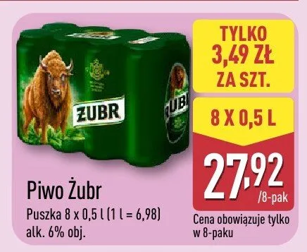 Piwo Żubr promocja w Aldi